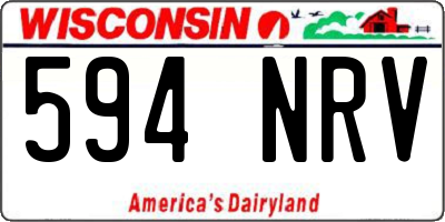 WI license plate 594NRV