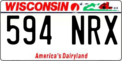 WI license plate 594NRX