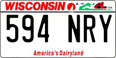 WI license plate 594NRY