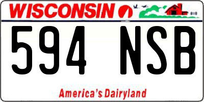 WI license plate 594NSB