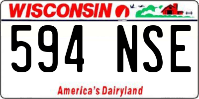 WI license plate 594NSE