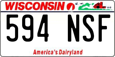 WI license plate 594NSF