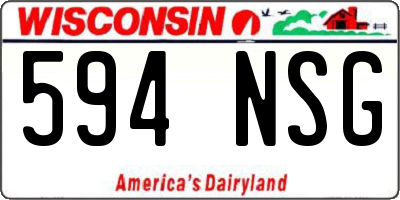 WI license plate 594NSG