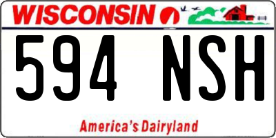 WI license plate 594NSH
