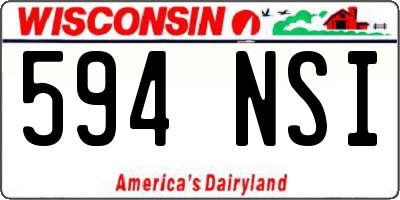WI license plate 594NSI