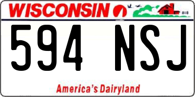 WI license plate 594NSJ