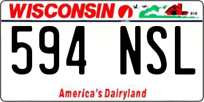 WI license plate 594NSL