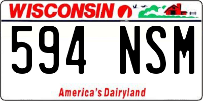 WI license plate 594NSM