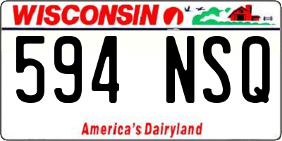 WI license plate 594NSQ