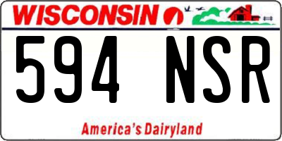 WI license plate 594NSR