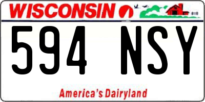 WI license plate 594NSY