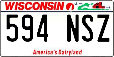 WI license plate 594NSZ
