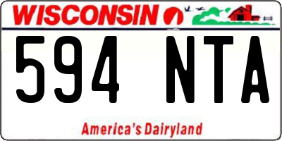 WI license plate 594NTA