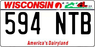 WI license plate 594NTB