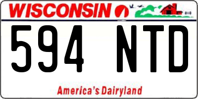 WI license plate 594NTD