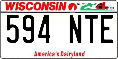 WI license plate 594NTE