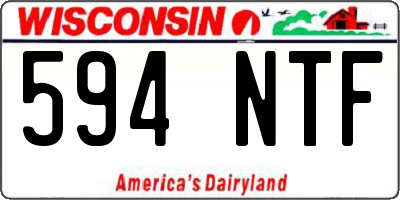 WI license plate 594NTF