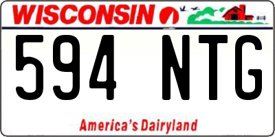 WI license plate 594NTG