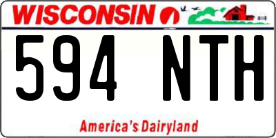 WI license plate 594NTH