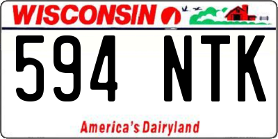 WI license plate 594NTK