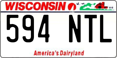 WI license plate 594NTL