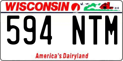 WI license plate 594NTM