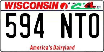 WI license plate 594NTO
