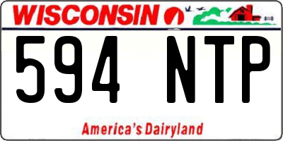 WI license plate 594NTP