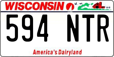 WI license plate 594NTR