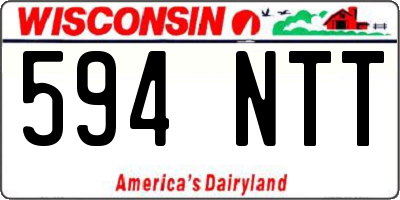 WI license plate 594NTT