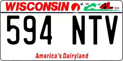 WI license plate 594NTV
