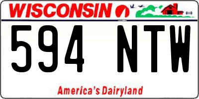 WI license plate 594NTW