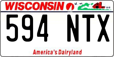 WI license plate 594NTX