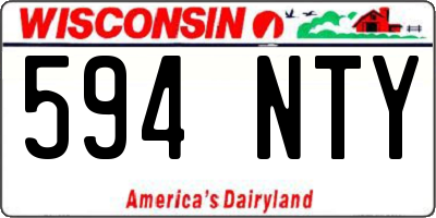 WI license plate 594NTY