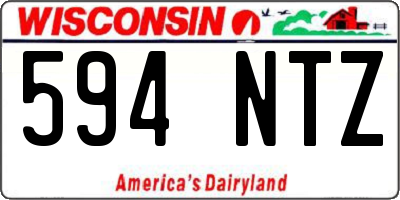 WI license plate 594NTZ