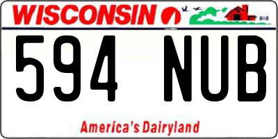 WI license plate 594NUB