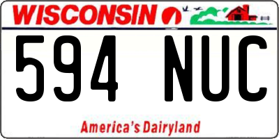 WI license plate 594NUC