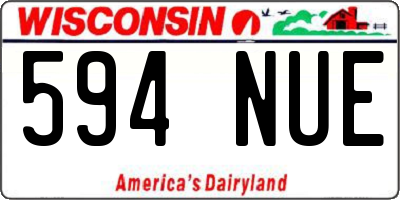 WI license plate 594NUE