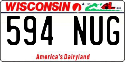 WI license plate 594NUG