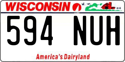 WI license plate 594NUH