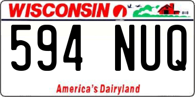 WI license plate 594NUQ