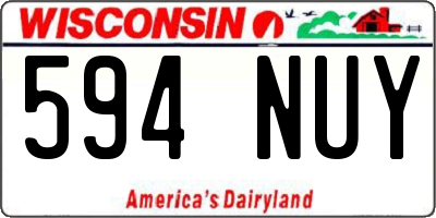 WI license plate 594NUY