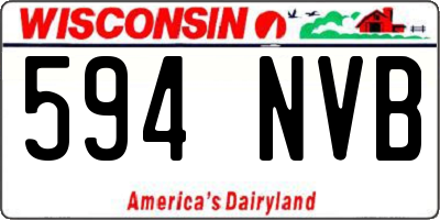 WI license plate 594NVB