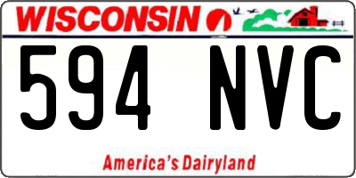 WI license plate 594NVC