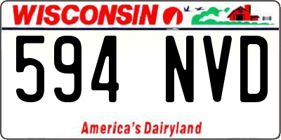 WI license plate 594NVD