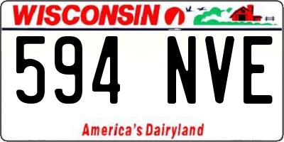WI license plate 594NVE