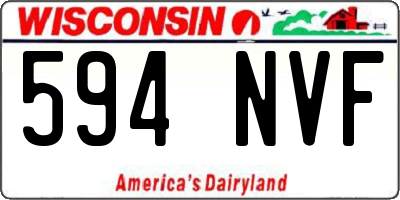 WI license plate 594NVF