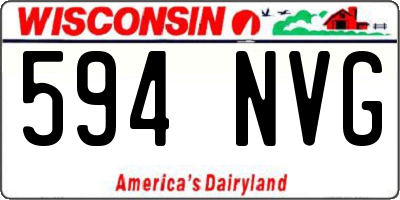 WI license plate 594NVG