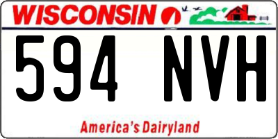 WI license plate 594NVH
