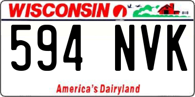 WI license plate 594NVK